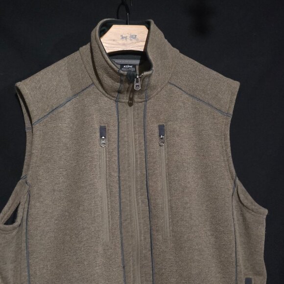 Kuhl #3110 Men's Interceptr Fleece Full Zip Vest - Beige - Sz XL* - Picture 3 of 7